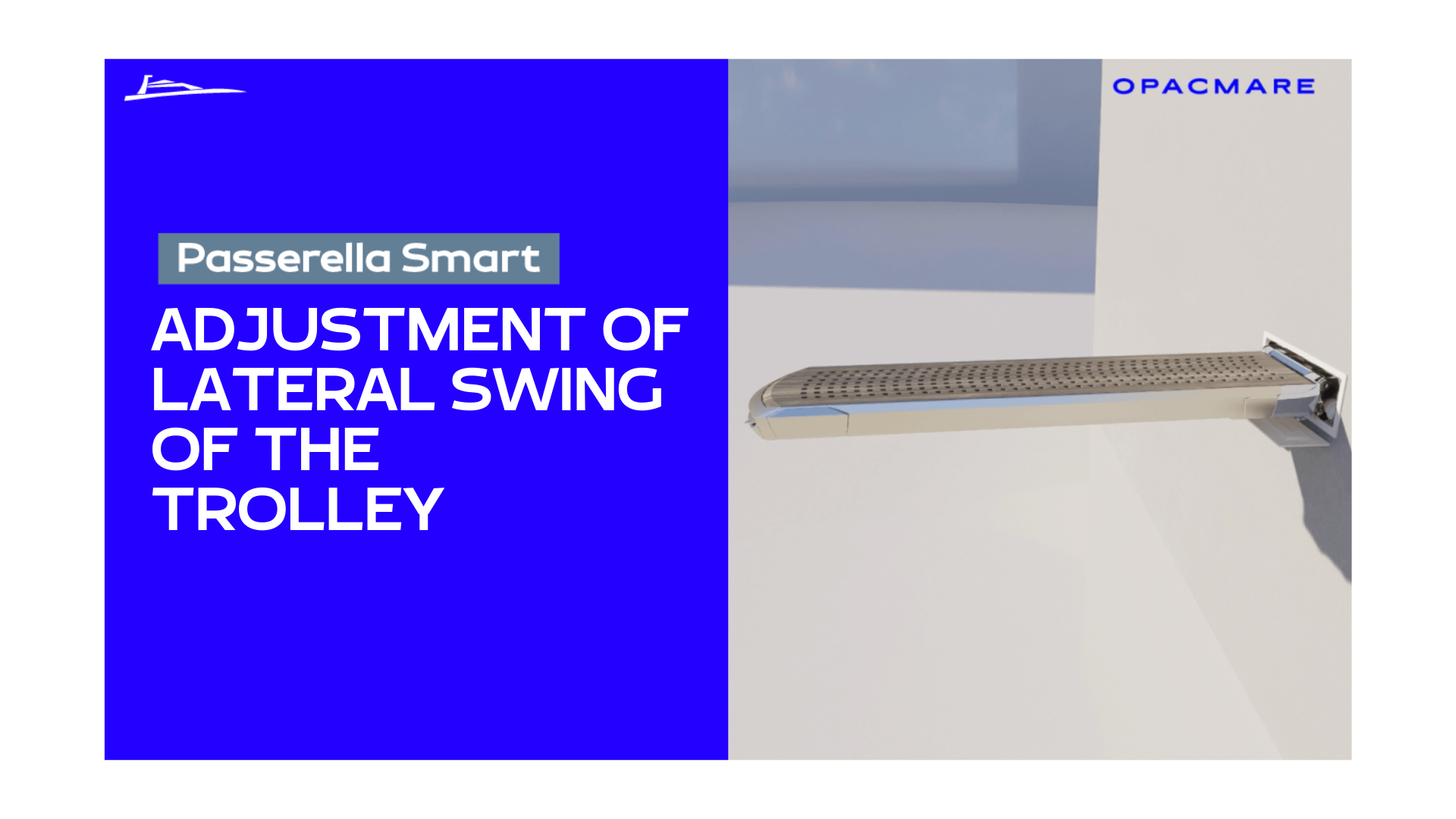 ADJUSTMENT OF LATERAL SWING OF THE TROLLEY